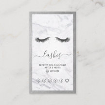 Silver & Marble Eyelash Beauty Loyalty Vertikal