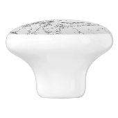 Silver Marble Glam Glitzer Keramikknauf (Seitenansicht)