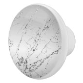 Silver Marble Glam Glitzer Keramikknauf (Rechts)