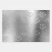 Silver Marble Glam Glitzer Khandeliers Geschenkpapier Set (Vorderseite 2)