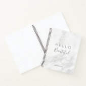 Silver Marble Glitzer / Hello Beautiful Notizblock (Innenseite)