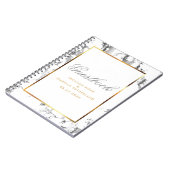 Silver Marble, Gold & White - Gästebuch Notizblock (Linke Seite)