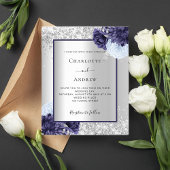 Silver Marine blauen Blumenzauber Einladung zur Ho Flyer