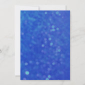 Silver Marine Glittery Silvester Party Einladung (Rückseite)