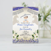 Silver Marine PRIMER CUMPLEANOS Uno Fiesta Geburts Einladung (Stehend Vorderseite)