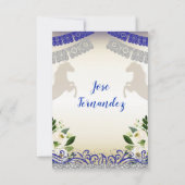 Silver Marine PRIMER CUMPLEANOS Uno Fiesta Geburts Einladung (Rückseite)