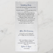 Silver Marine Schneeflocken Winter Hochzeitsprogra Programm (Rückseite)