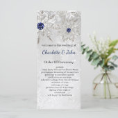 Silver Marine Schneeflocken Winter Hochzeitsprogra Programm (Stehend Vorderseite)