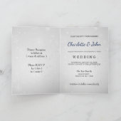 Silver Marine Schneeflocken Winterhochzeit Einladu Einladung (Innenseite)