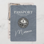 Silver Marokko Pass Save the Date (Vorne/Hinten)