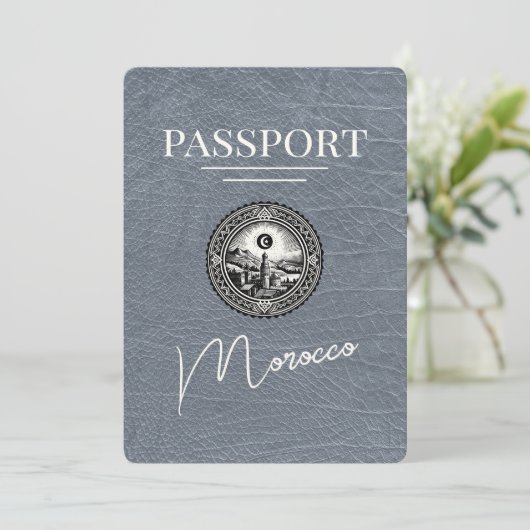 Silver Marokko Pass Save the Date (Stehend Vorderseite)