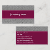 Silver Maroon Custom Elegant Visitenkarte (Vorne/Hinten)