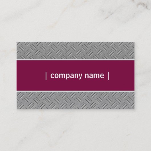 Silver Maroon Custom Elegant Visitenkarte (Vorderseite)