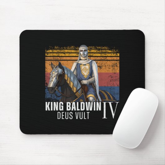 Silver Mask King Baldwin Iv Golden Mask Medieval A Mousepad (Mit Mouse)