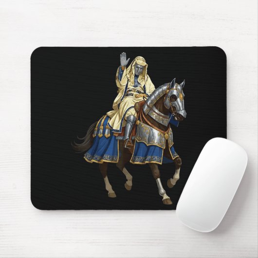 Silver Mask King Baldwin Iv Golden Mask Medieval A Mousepad (Mit Mouse)