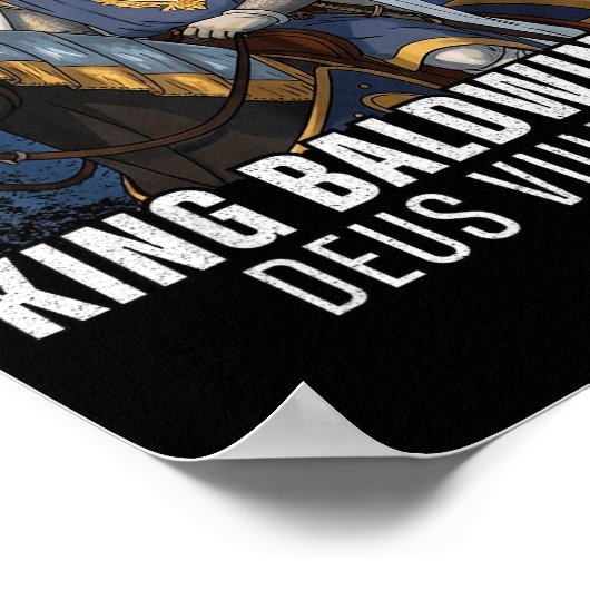 Silver Mask King Baldwin Iv Golden Mask Medieval A Poster (Ecke)