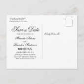 Silver Mason Jar String Lights Blue Save the Date Ankündigungspostkarte (Rückseite)