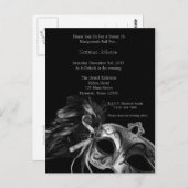 Silver Masquerade Ball 16 . Geburtstag Geburtstag Postkarte (Vorne/Hinten)