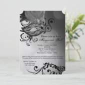 Silver Masquerade Ball Maskenkostüm Halloween Teil Einladung (Stehend Vorderseite)