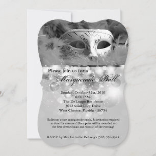 Silver Masquerade Ball Maskenkostüm Halloween Teil Einladung