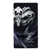 Silver Masquerade Black Juweled Wine Label (Vorne)