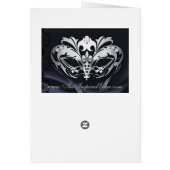 Silver Masquerade Black Tischnummer Card (Hinten)