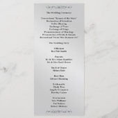 Silver Masquerade Blue Jeweled Wedding Program Programm (Rückseite)