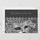 Silver Masquerade Gala Einladung (Rückseite)