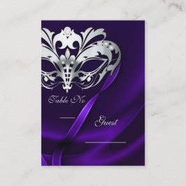 Silver Masquerade Lila Jewelier Platzkarte
