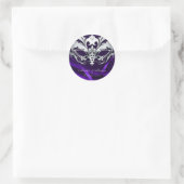 Silver Masquerade Lila Wedding Sticker (Tasche)