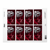 Silver Masquerade Red Jeweled Wine Label (Vorne)