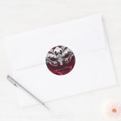Silver Masquerade Red Wedding Sticker (Umschlag)