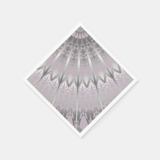 Silver Mauve Mandala Serviette (Ecke)
