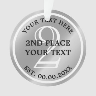 Silver Medal Ornament für den zweiten Platz