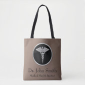 Silver Medical Caduceus - All-over-Print Tote Bag Tasche (Vorderseite)