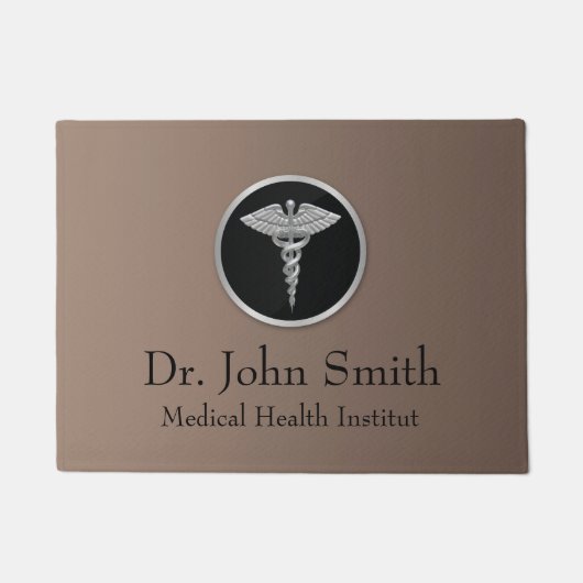 Silver Medical Caduceus - Doormat Fußmatte (Vorderseite)