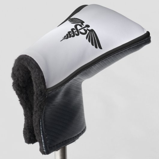 Silver Medical Caduceus Golf Headcover (3/4 Vorderseite)