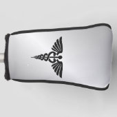 Silver Medical Caduceus Golf Headcover (Vorderseite)