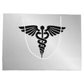 Silver Medical Caduceus Große Geschenktüte (Rückseite)