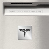 Silver Medical Caduceus Magnet (In Situ (Geschirrspüler))