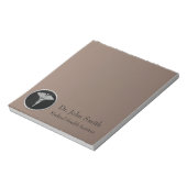 Silver Medical Caduceus - Notepad Notizblock (Rotiert)