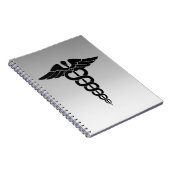 Silver Medical Caduceus Notizblock (Rechte Seite)