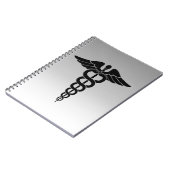 Silver Medical Caduceus Notizblock (Linke Seite)