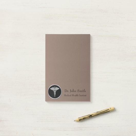 Silver Medical Caduceus - Post-it® Notes Post-it Klebezettel (Auf Schreibtisch)