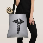 Silver Medical Caduceus Tasche (Von Nahem)