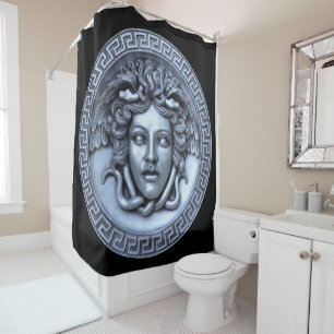 Silver Medusa Duschvorhang