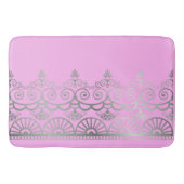 Silver Mehndi - Bath Mat Badematte (Vorderseite)