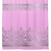 Silver Mehndi - Duschvorhang (Vorderseite)