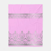 Silver Mehndi - Fleece Blanket (Vorderseite)