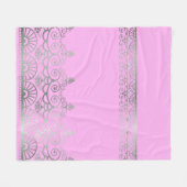 Silver Mehndi - Fleece Blanket (Vorderseite (Horizontal))